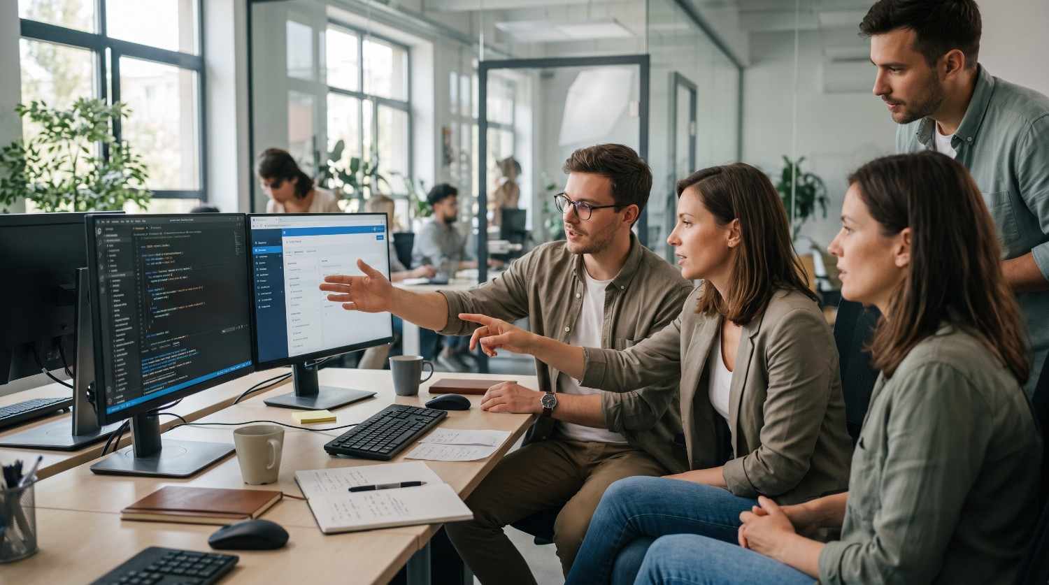 Clients working directly with software engineers around development monitors